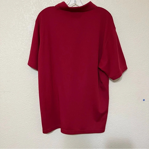 PGA Tour Red Golf Polo Short Sleeve Shirt 100% Polyester Size Men’s Large - Picture 2 of 11